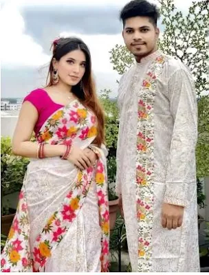 Occasional Dress/Couple Set/Matching Dress/Traditionally Dress/Sari And Panjabi