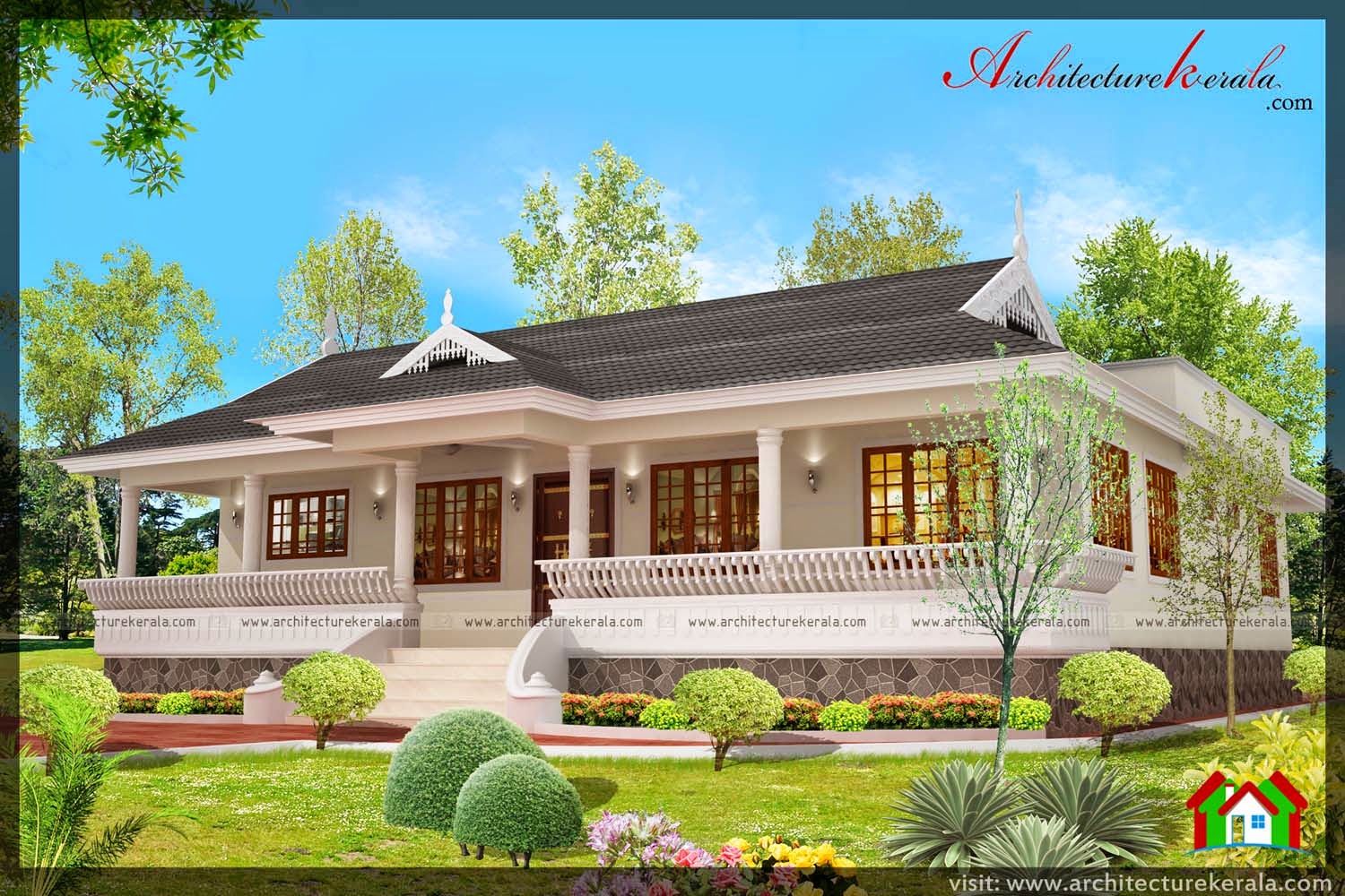 Typical Kerala  Nalukettu  Type Home  Plan  in 2000 Sq Ft with 