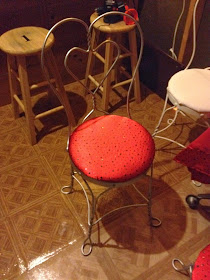 the barshed: shed into bar- ice cream chair makeover