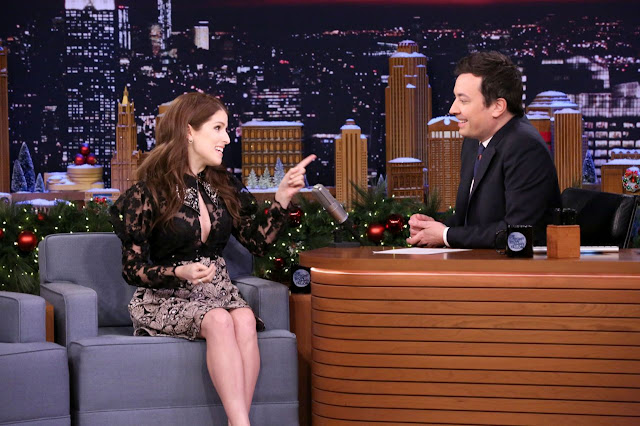 Anna Kendrick Hot Cleavage Pic At The Tonight Show Starring Jimmy Fallon at Rockefeller Center