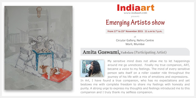 Artist Statement by Amita Goswami - participating artist in Emerging Artists show presented by Indiaart.com