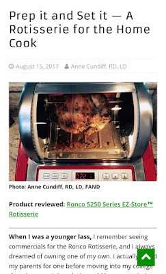 Food and Nutrition Magazine Rotisserie Review