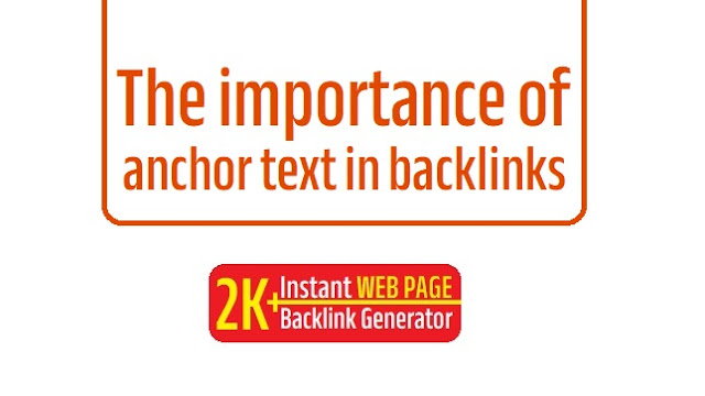 importance of anchor text in backlinks