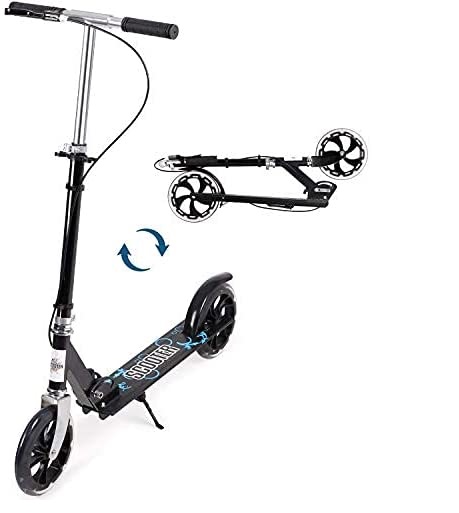 The Best Kick Scooter for Adults and Teens, Foldable Adult Scooter with Adjustable Handlebar, Kickstand, Dual Brake System and 200mm Big Wheels Kids Scooter for Boys Girls Adults Teens.