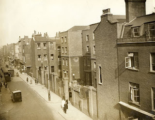 Former Cleveland Street workhouse, London, photographed in 1930