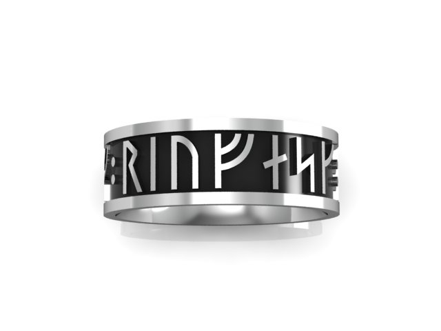 My wedding ring as designed by runologist Henrik Williams