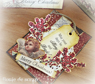 SRM Stickers Blog - Christmas Card by Angelique - #cards #christmas #fancy #stickers