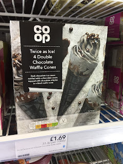 co op double chocolate waffle cones