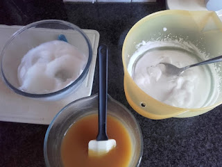 coconut cream and whipped aquafaba to make ice cream