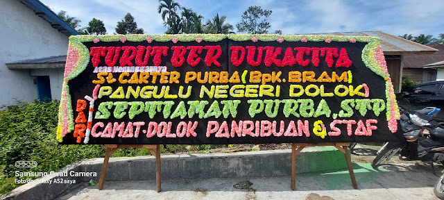 Ucapan Duka Cita Camat Dolok Panribuan Septiaman Purba kepada Pangulu Nagori Negeri Dolok/Keluarga