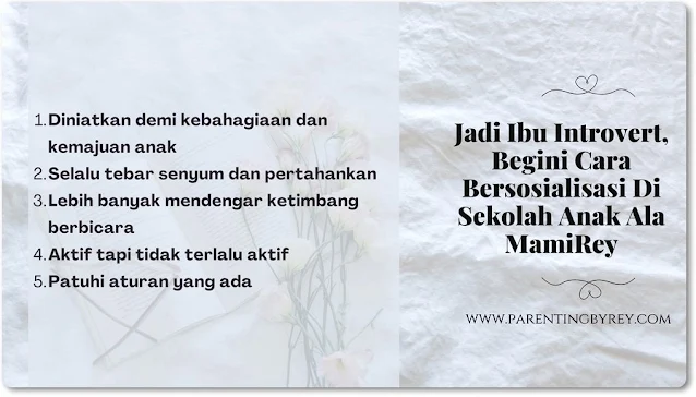 tips bersosialisasi di sekolah anak bagi ibu introvert