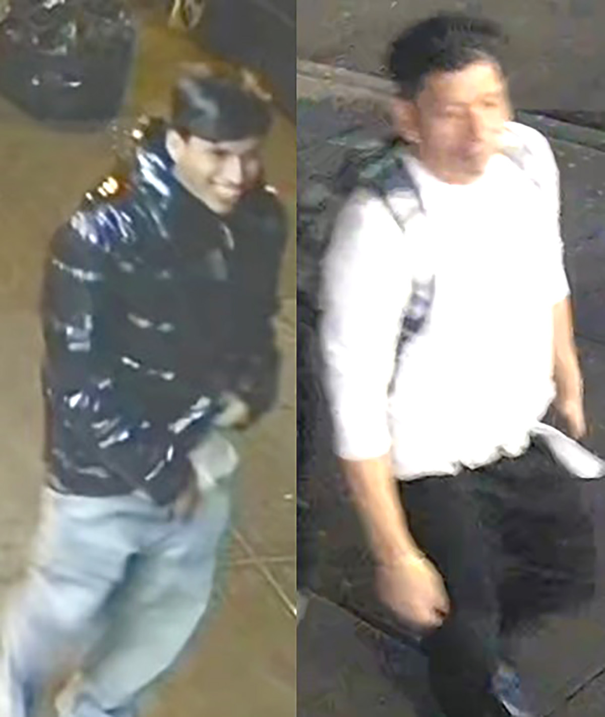 The NYPD is searching for these two men in connection with the stabbing and robbing of a man in Elmhurst. -Photo by NYPD