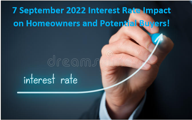 5th Time in 2022 on September 7, Increased Interest Rate Impact on Homeowners and Potential Buyers!