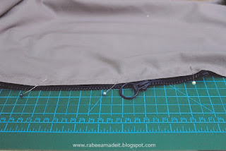 abaya alterations, how to insert zipper in abaya by rabeeamadeit, how to sew zipper in abaya, abaya fit issues, abaya zipper, zip tutorial