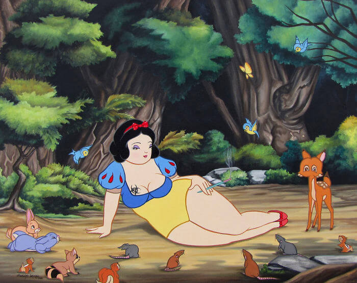 22 Controversial Disney Illustrations Depict How Our Childhood Heroes Would Look Like Today