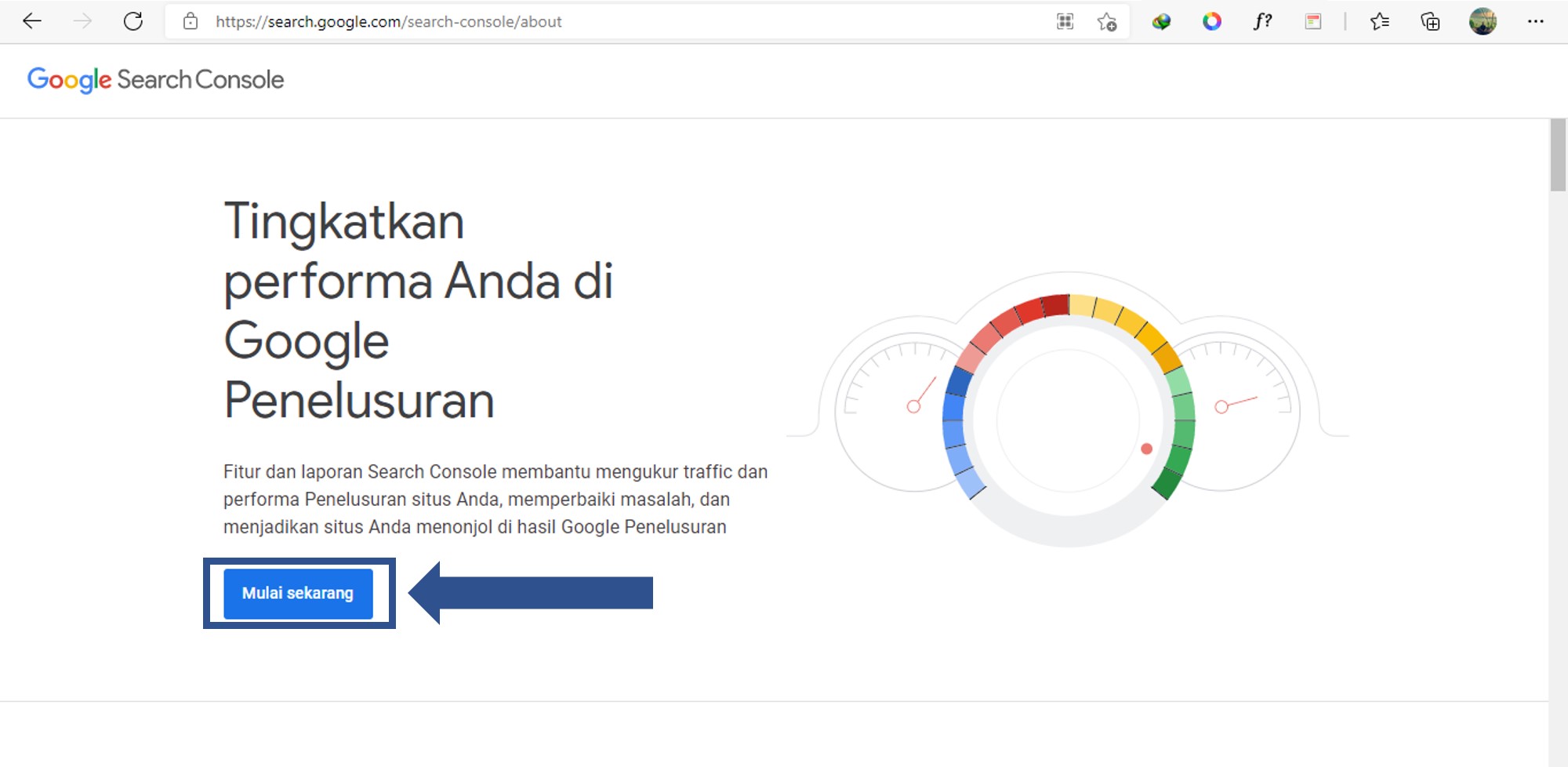 peta situs search console