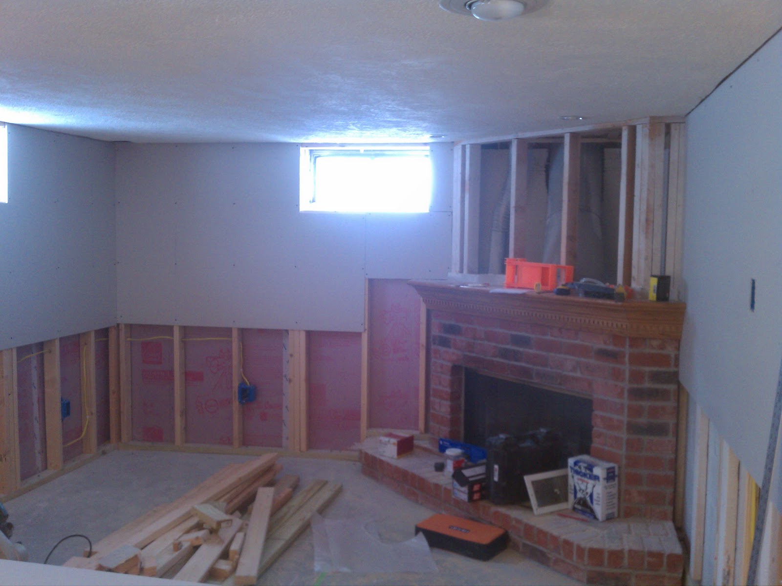 Framing Basement Corner Fireplace