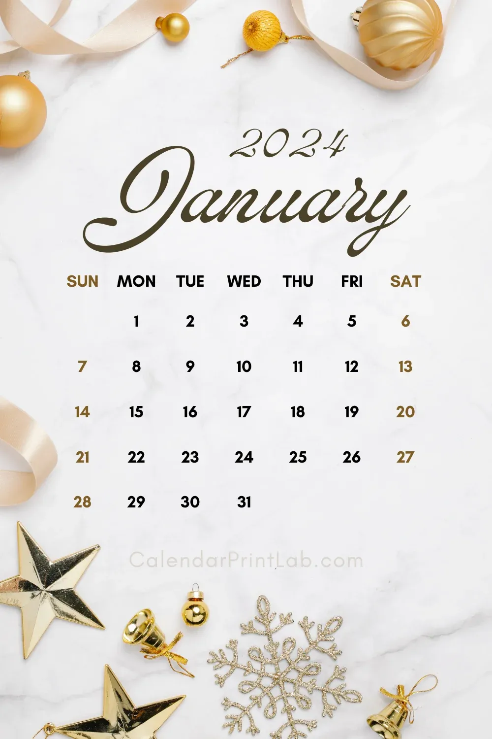 iPhone January 2024 Calendar Wallpaper