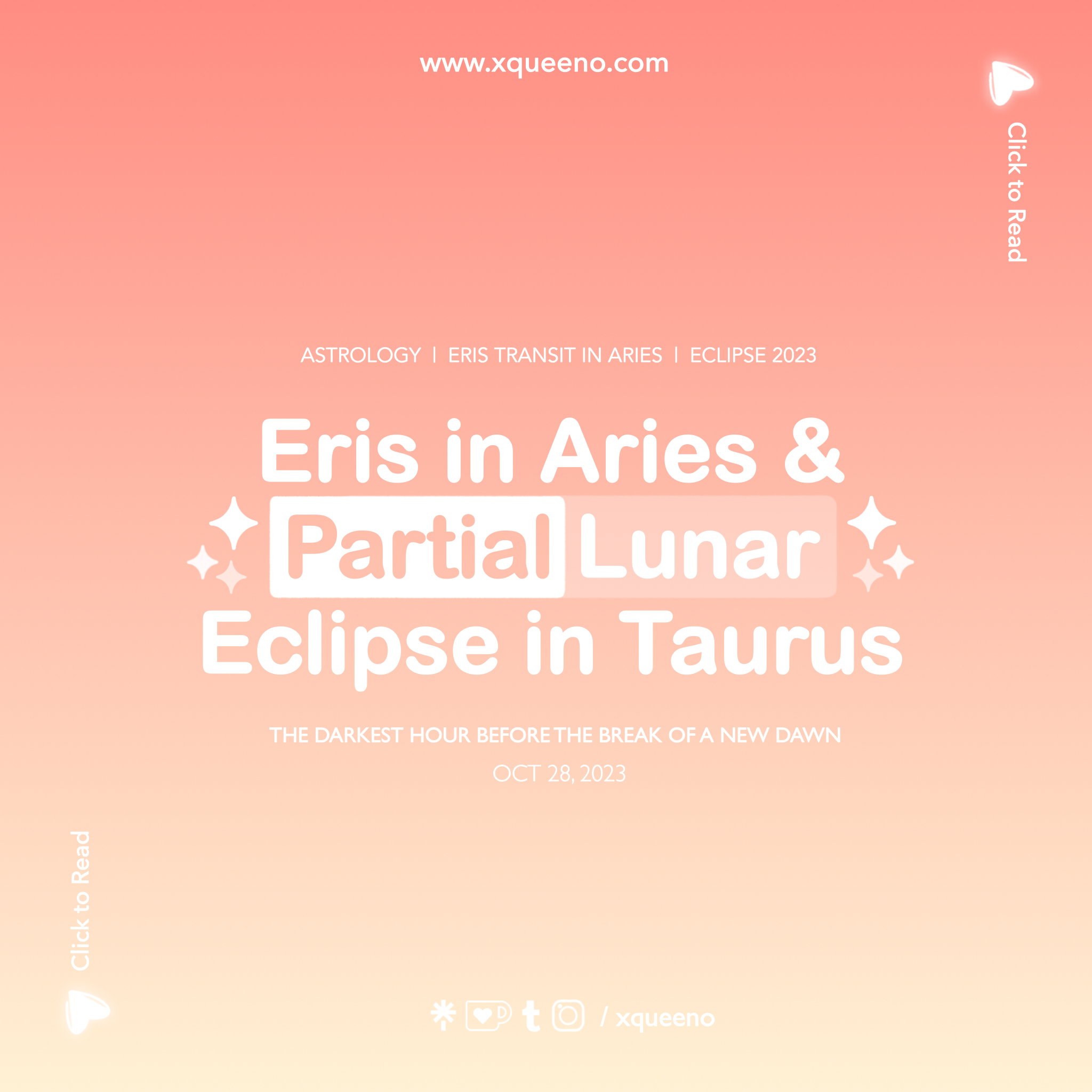 Eris & Partial Lunar Eclipse in Taurus | The Darkest Hour before the break of a new Dawn, Oct 28 2023