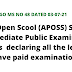 AP Open Scool (APOSS) SSC & Intermediate Public Examinations Results  declaring all the learners who have paid examination fee