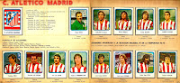 CLUB ATLÉTICO DE MADRID. Temporada 1975-76. Colección de cromos FÚTBOL 75-76 Campeonato Nacional de Liga, Ediciones Vulcano. 1. ESCUDO. 2. Miguel REINA. 3. ADELARDO Rodríguez. 4. Ramón Armando HEREDIA. 5. Heraldo BECERRA. 6. ALBERTO Fernández. 7. Francisco Delgado MELO. 8. LUIS PEREIRA. 9. José Luis CAPÓN. 10. Rubén PANADERO DÍAZ. 11. José Eulogio GÁRATE. 12. João Leiva LEIVINHA. 13. RUBÉN AYALA. 14. Francisco AGUILAR.