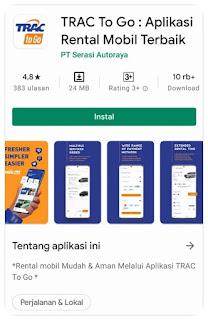 Aplikasi TRAC di Playstore