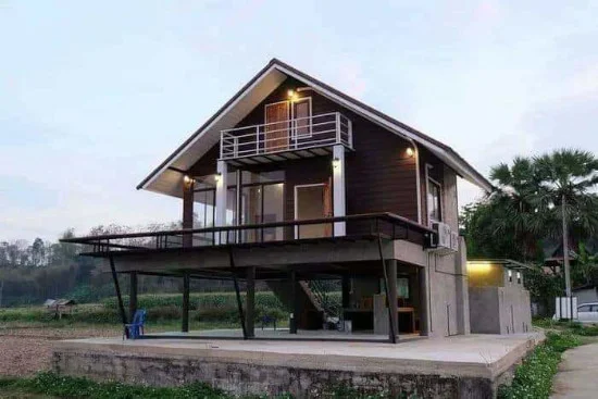 contoh rumah panggung modern minimalis