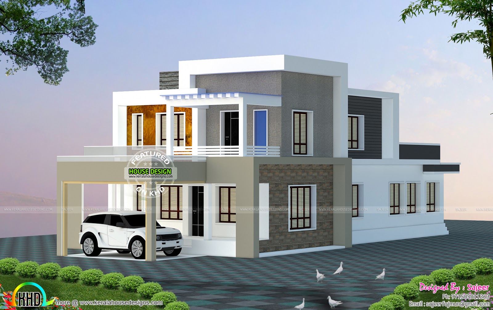 2300 sqft house all side views  Kerala home design and 