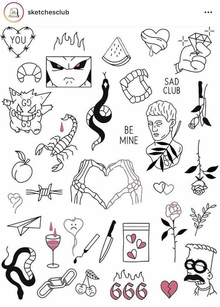 Plantillas para tatuajes Stick and Poke