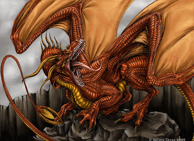 fantasy arts - red dragon - dragon fantasy art