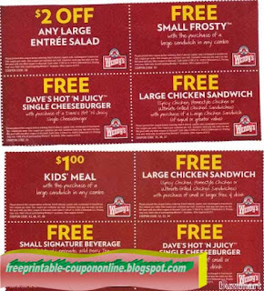 Free Printable Wendys Coupons