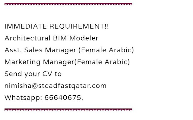 March 28, 2024 - Jobs Vacancy In Doha Qatar From Today