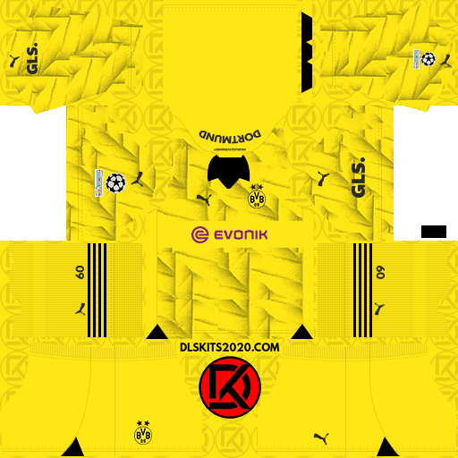 Borussia Dortmund DLS Kits 2023-2024 Puma In Champions League - Dream League Soccer (Third)
