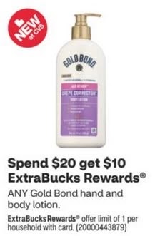 FREE Gold Bond Lotion CVS Deals 1/22-1/28