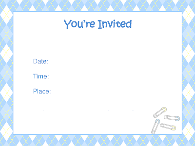 Baby shower invitation template