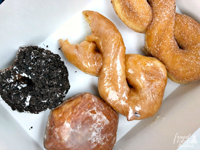 One sign of a really good local donut shop is how busy it is, and Milton's Donuts on the Butler County Donut Trail was rocking the entire time that we were there.