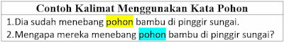 41 Contoh Kalimat Menggunakan Kata Pohon