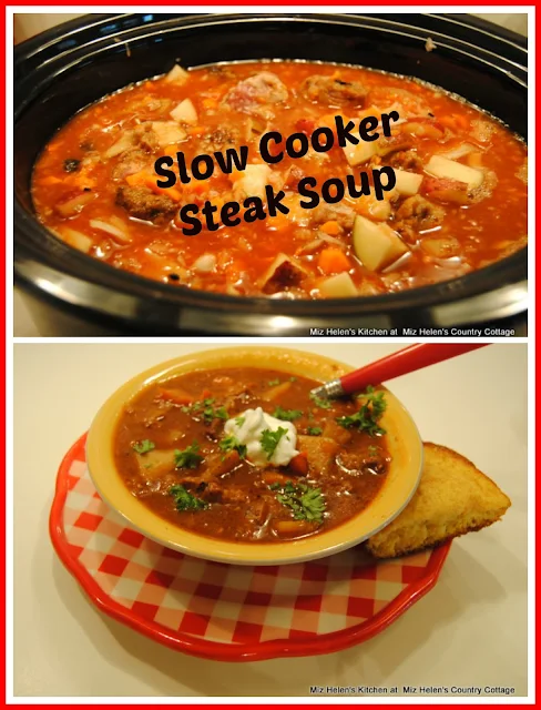 Slow Cooker Steak Soup at Miz Helen's Country Cottage