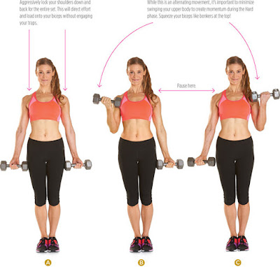 women's health - ALTERNATING DUMBBELL SUPINATED CURL