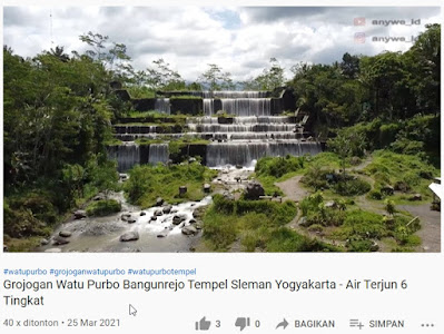 Grojogan Watu Purbo Bangunrejo Tempel Sleman Yogyakarta - Air Terjun 6 Tingkat - Youtube anywe_id