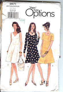 OOP Vogue 8971 sewing pattern. Easy dress