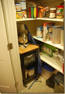 Mixer cart in pantry