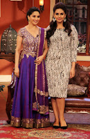 Madhuri Dixit & Huma promote 'Dedh Ishqiya' on Comedy Nights with Kapil