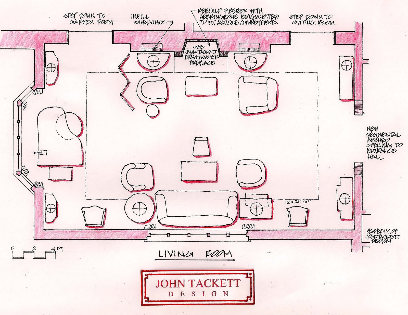 Living Room Floor Plan and Sitting Room title=