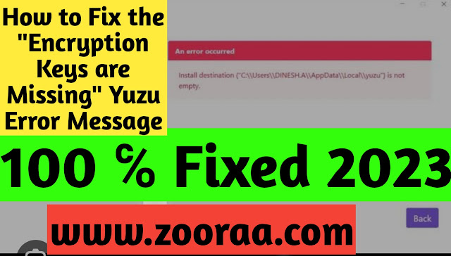 How to Fix the "Encryption Keys are Missing" Yuzu Error Message