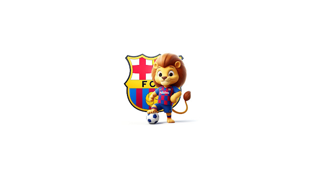 Cute Lion Mascot for FC Barcelona HD Wallpaper