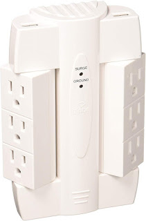 Globe Electric Swivel Surge Protector, With "Swivel Back" Give You More Room Behind Your TVs, Desks And Couches