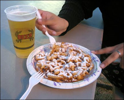 Funnel cake and beer