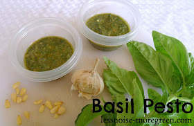 Basil Pesto Recipe, lessnoise-moregreen.com