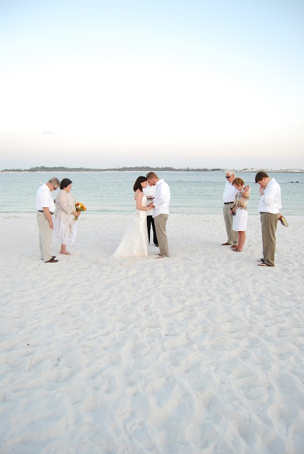 photograph of wedding at Sunset on Panama City Beach 